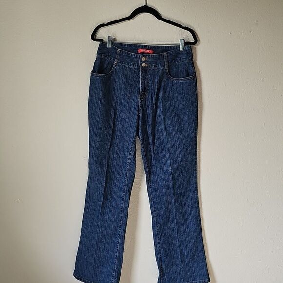 Vintage Bill Blass Ultra Fit Stretch Dark Wash Jeans Size 8 - Picture 1 of 4